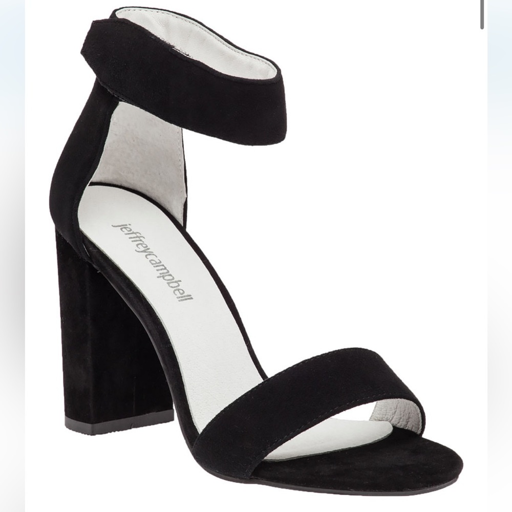 Jeffrey Campbell Black Suede Block Heel 7.5